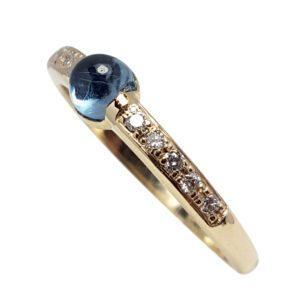 zloty pierscionek szafir