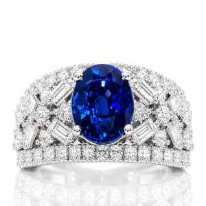 Pierścionek Sapphire Royale z diamentami szafirem