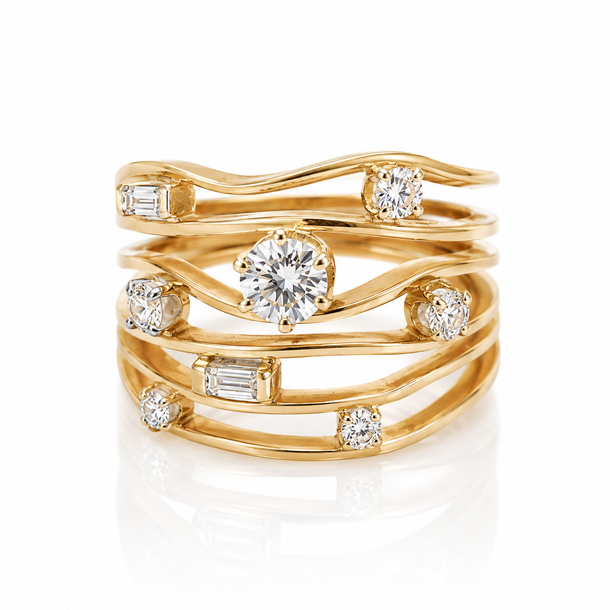 gc ring diamonds gold
