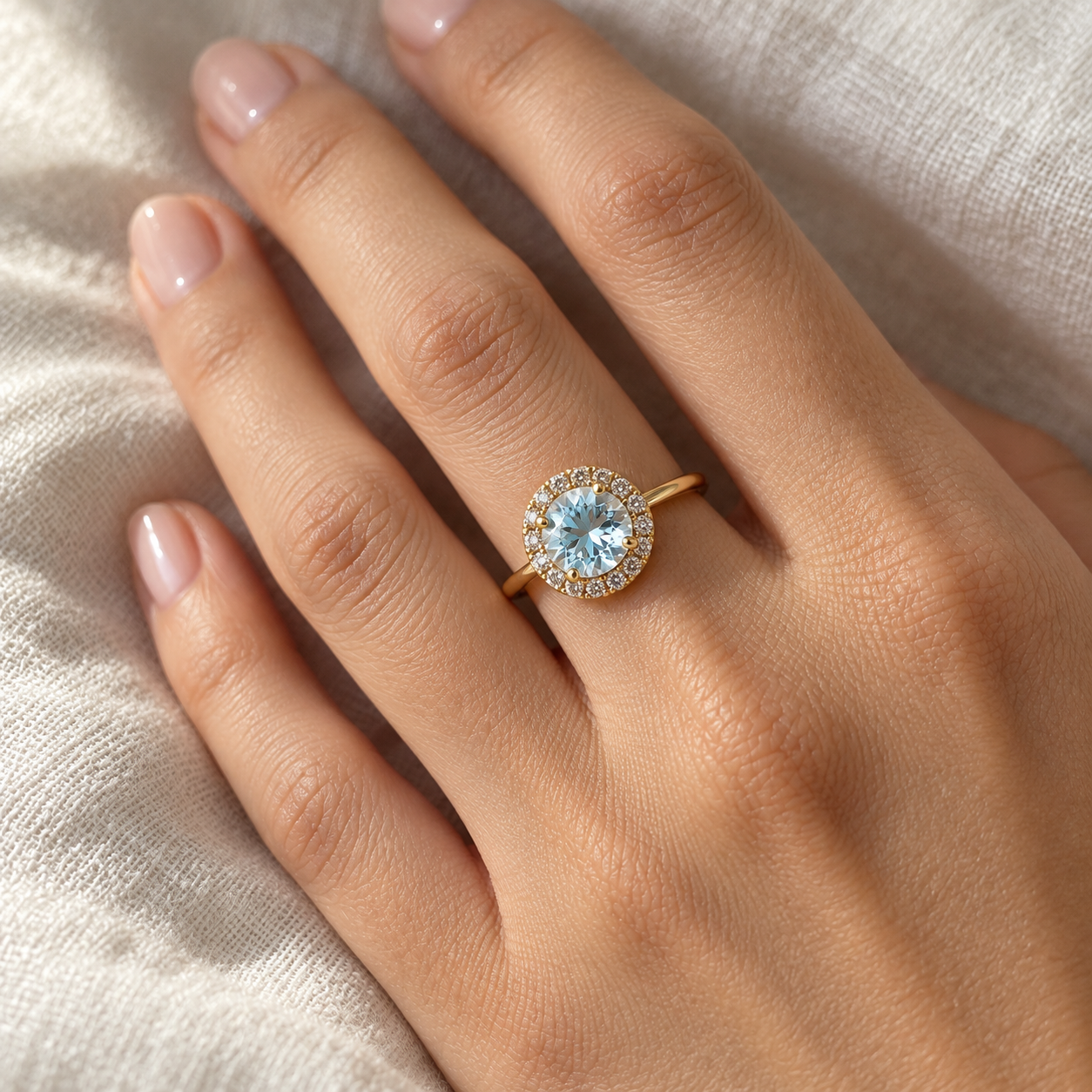Baby blue fancy vivid diamond – diament laboratoryjny, Gold Commerce
