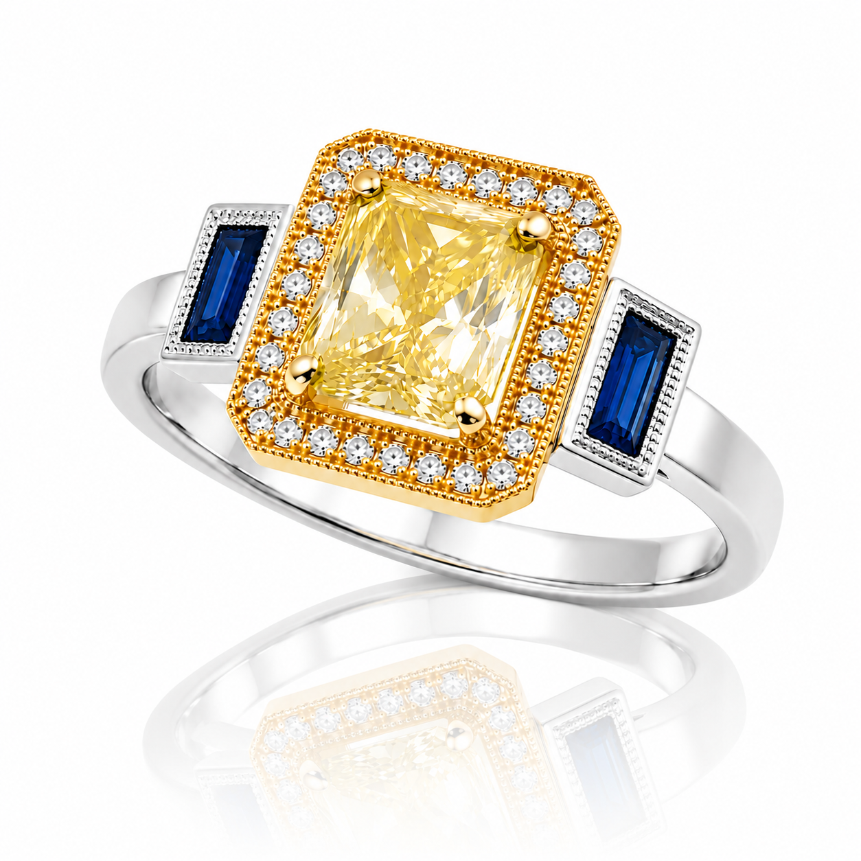 Pierścionek moderna gc – diament laboratoryjny, Gold Commerce
